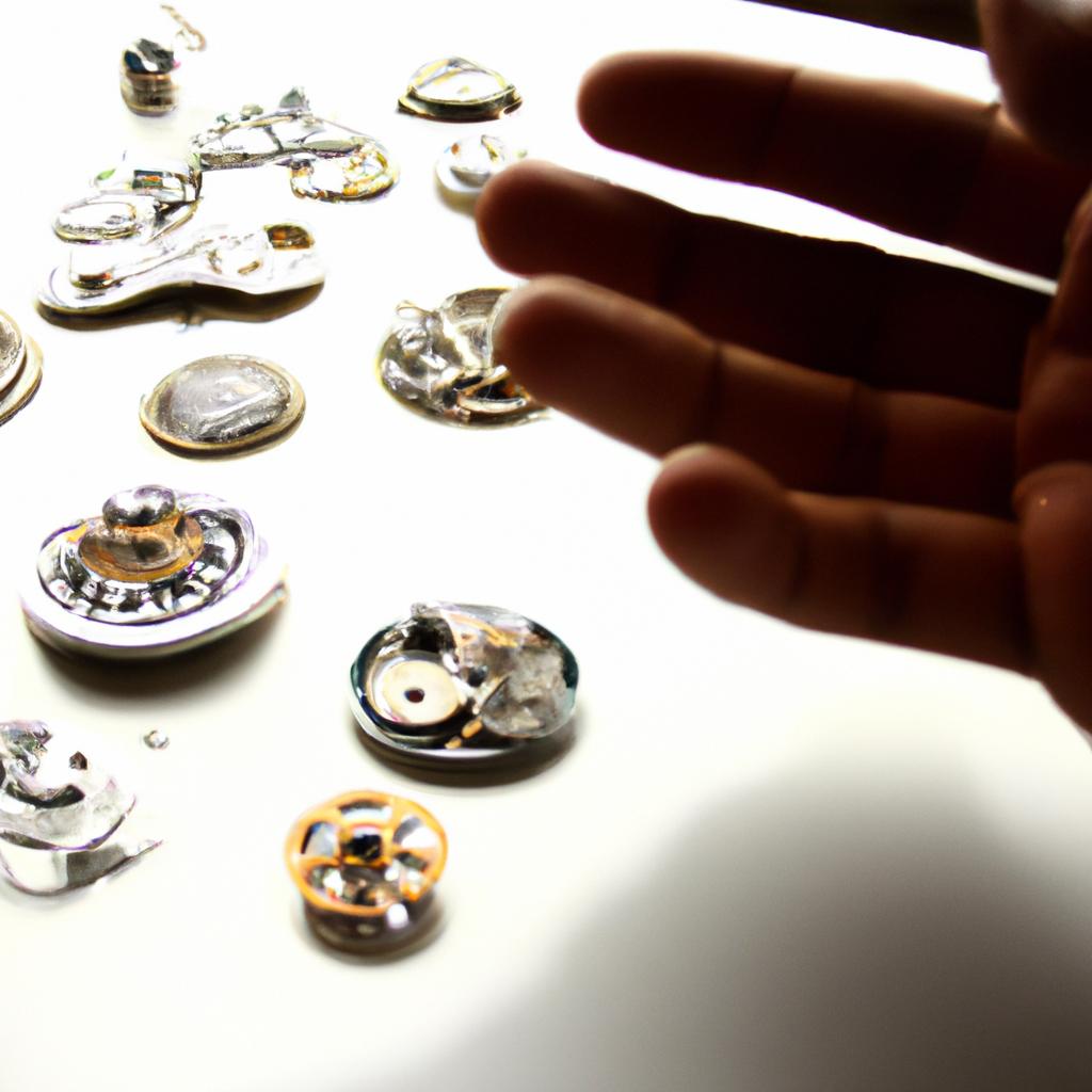 Person examining intricate watch mechanisms